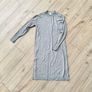 H & M long sleeve grey women’s sweater dress size XS